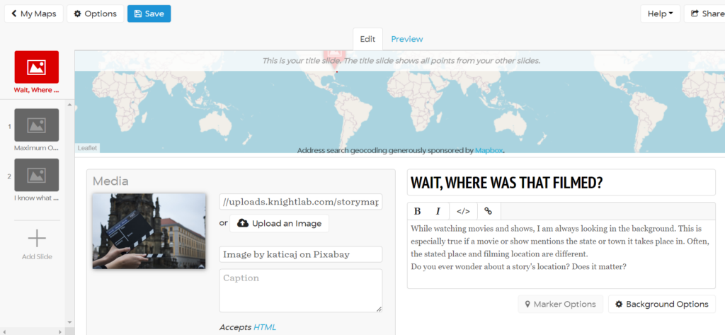 “Oh cool, a map!”: A Review of StorymapJS on Juxtapose